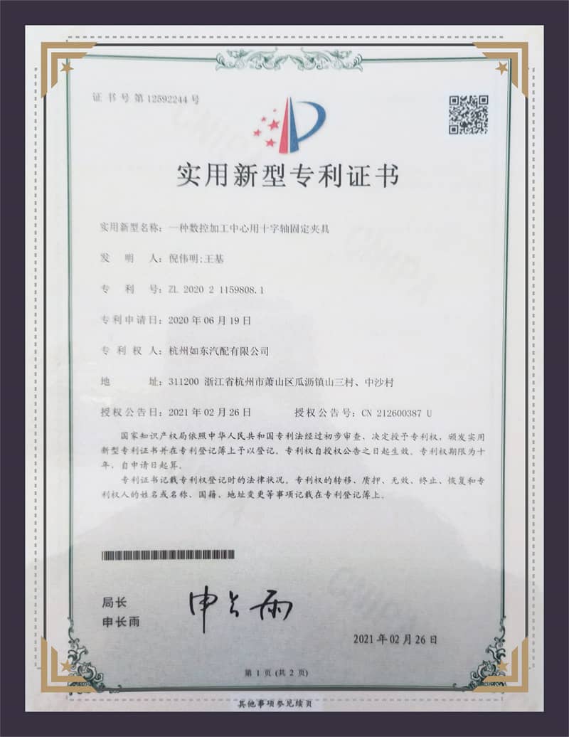 Potvrda o patentu korisnog modela